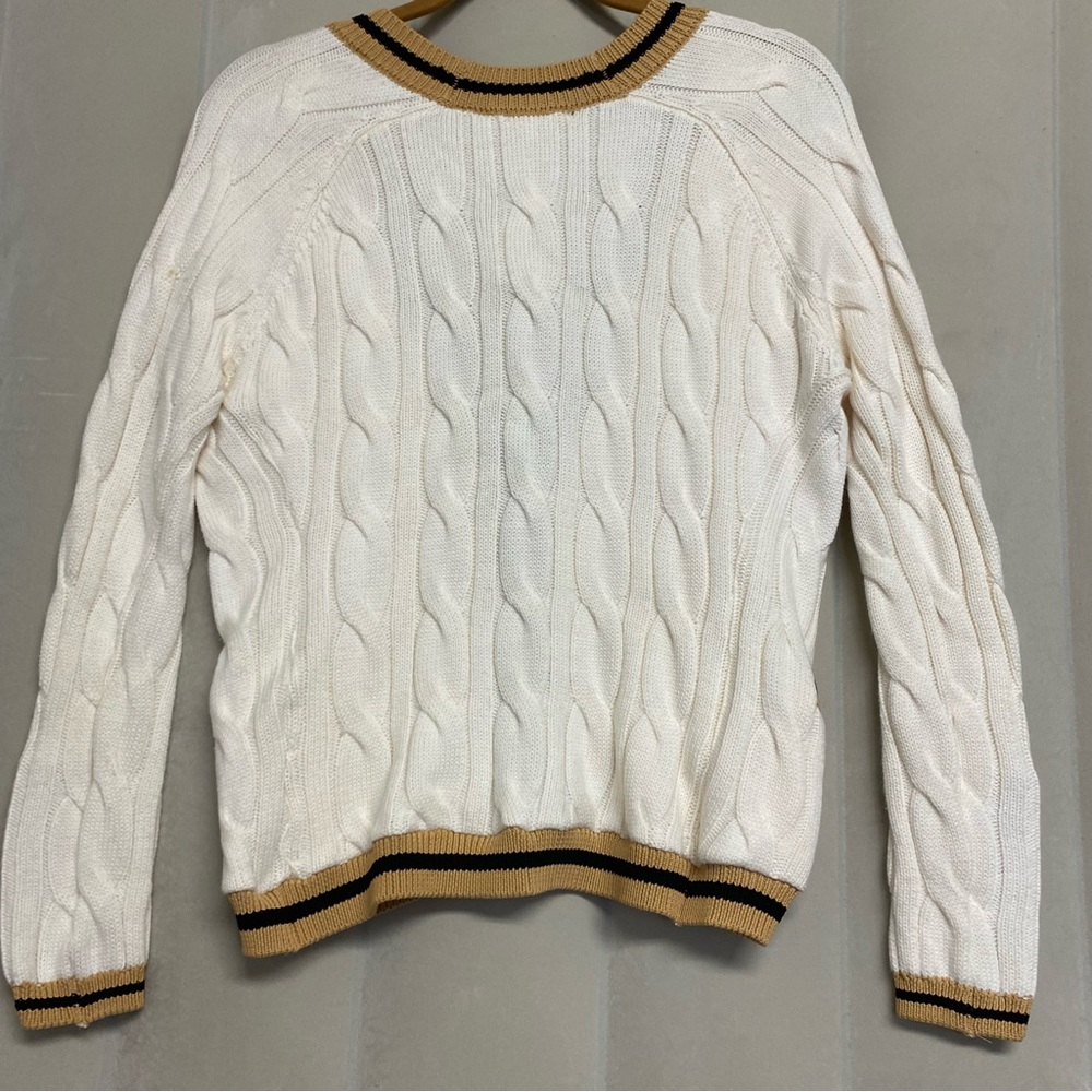 Maje Women’s Moulin Sweater Cardigan Medium Cable Knit Preppy Academia NWT - Picture 10 of 14